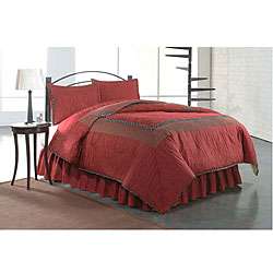 Costa Bravo Red 4 piece Comforter Set  