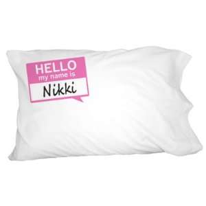 Nikki Hello My Name Is Novelty Bedding Pillowcase Pillow Case  
