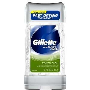  Gillette Anti Perspirant Clear Gel Power Rush 4 oz 