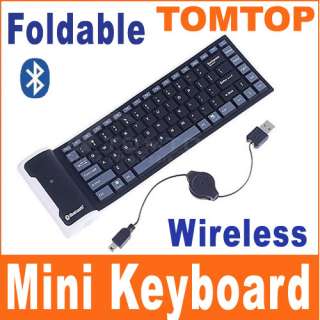 Mini Wireless Bluetooth Foldable Keyboard USB CABLE PC  