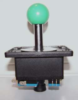 BALL TOP JOYSTICK 4 OR 8 WAY IN GREEN   WOOD OR METAL CONTROL PANELS 