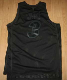   Wade Miami Heat Jersey Black Out Limited Edition Sewn Reebok XL Lebron