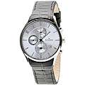 Skagen Mens Black Leather Band Chronograph Watch Today 