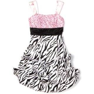  Ruby Rox Kids Girls 7 16 Zebra Pick Up Dress Clothing