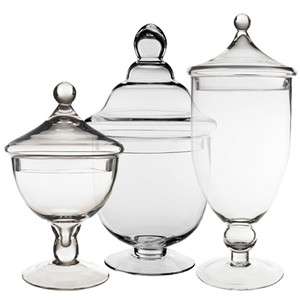 Set of Three (3) Candy Buffet Jar   Glass Apothecary Jar (Great Value 