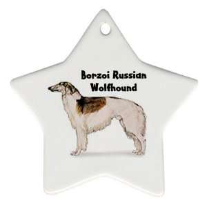  Borzoi Russian Wolfhound Ornament (Star)
