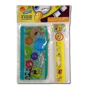  Spongebob 4pk Study kit on Blister Card   Pencil Pouch 