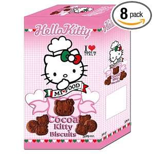 Hello Kitty Food Kitty Biscuits, Cocoa, 5.29 Ounce Boxes (Pack of 8)