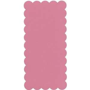  Cardstock W/Edge Rectangle Large Scallop/Piglet