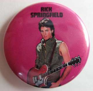 RICK SPRINGFIELD 1982 Pinback Buttons Pins Badges 4 Different  