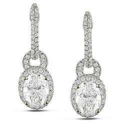 18k White Gold 2 3/4ct TDW Certified Diamond Earrings (D E,SI1) (GIA 
