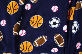   Microfiber Plush Blanket 60x78 basketball, tennis, football  