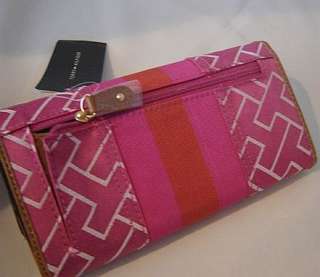 Nwt Authentic Tommy Hilfiger Womens Logo Checkbook Wallet Pink  