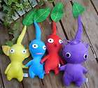New 4PCS Nintendo Pikmin Plush Toy Red Blude Yellow Purple Leaf Lovely 