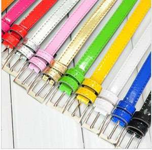 Resale one pcs colored silver tone Buckle leather Skinny ladies Thin 