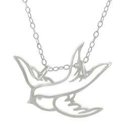 Sterling Silver Swallow Necklace  