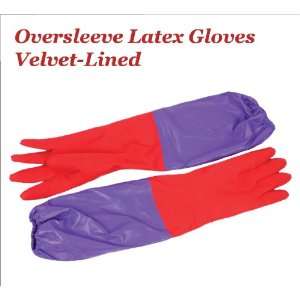   Extended length Latex Gloves Velvet lined (Pair)