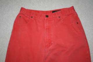 EDDIE BAUER Jeans Size 12 Coral Denim 28 x 30 Womens Relaxed Tapered 