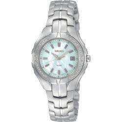 Seiko Womens Diamond Stainless Steel Quartz Watch  