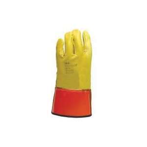   Glove Protectors With Leather On Palm Side And Orange Vinyl On Back