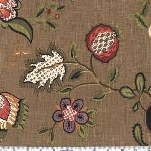   Weight Linen Vines Coffee Fabric By The Yard Arts, Crafts & Sewing