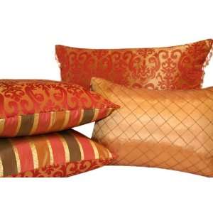   Brown, Red and Tan Hues   1 Pillow Cover 