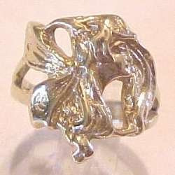 14Kt Gold Art Nouveau Style Fairy Ring   NEW  