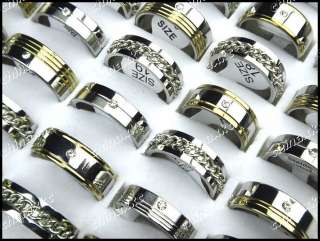 wholesale jewelry lots 30pcs TOP Stainless Steel Rhinestone Fashion 