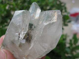 140g Natural Green Phantom Quartz Crystal cluster  