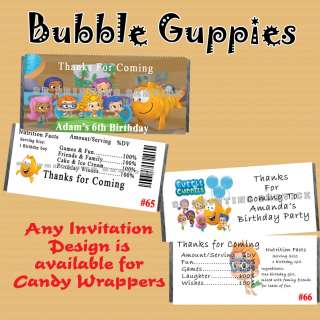   Bubble Guppies Thank U Cards Candy Wrap Sticker Prsz CD DVD  