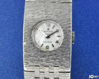 Ladies Rolex Precision 18K White Gold Wrist Watch Ref 8792  