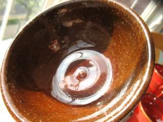 Old Jugtown Ware Brown Speckled Glazed Redware Bowl North Carolina 