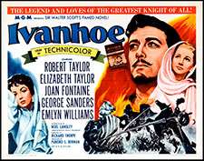 Ivanhoe 1962 Re Release Orig Movie Poster HalfSheet NM  