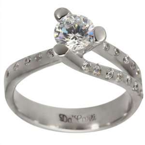   Diamond Engagement Ring With GIA Certified H SI1 .50ct Center   7