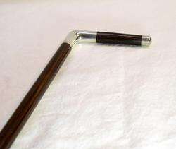   Elegant Sterling Silver Handled Rosewood Walking Stick C 1900  