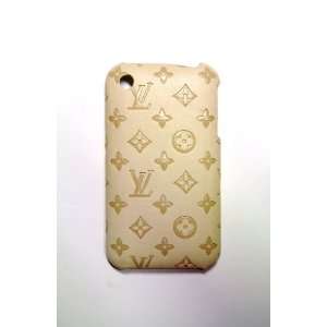  Leather Hard Back Case Cover for iPhone 3g 3gs Off White 