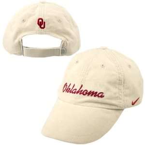  Oklahoma Sooners Natural Ladies Washed Corduroy Hat