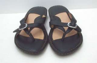 size 9 US, 40.5 EUR   BORN leather comfy thong slide sandal strappy 