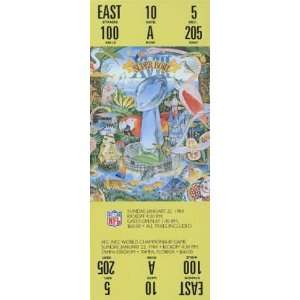  Collectible Phone Card 10m Super Bowl XVIII Ticket Los 