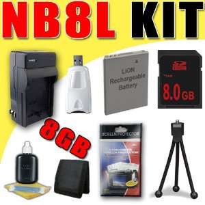  NB8L Lithium Ion Replacement Battery / Charger for Canon 