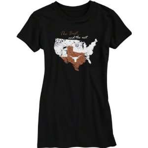  Texas Longhorns Womens Black The Best and The Rest T 