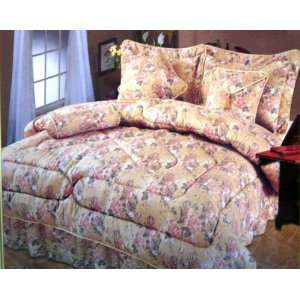  Elegant Jacquard Bedding Floral Roses Queen Size Comforter 