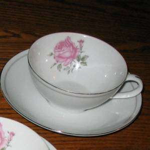 Imperial Rose Fine China 6702 4 Cup & Saucer Sets LOT  