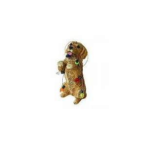  Golden with Lights Christmas Ornament