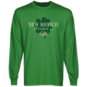 NCAA New Mexico Lobos St. Paddys Long Sleeve T Shirt   Green  