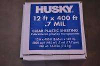   mil Clear Husky Plastic Sheeting Visqueen Dropcloth Sheet 9x400  