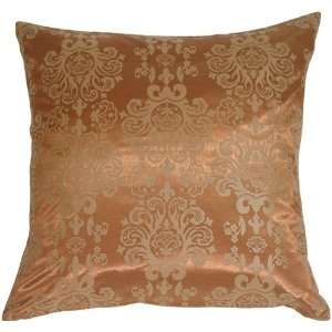     Copper with Copper Baroque Pattern Throw Pillow