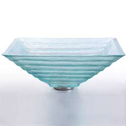 Kraus Alexandrite Square Clear Glass Vessel Sink  