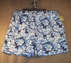 NWT Mens Size S 28   34 Swim Suit Shorts Multi Blue  