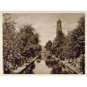  c1930 Canal Utrecht Holland Photogravure Netherlands 